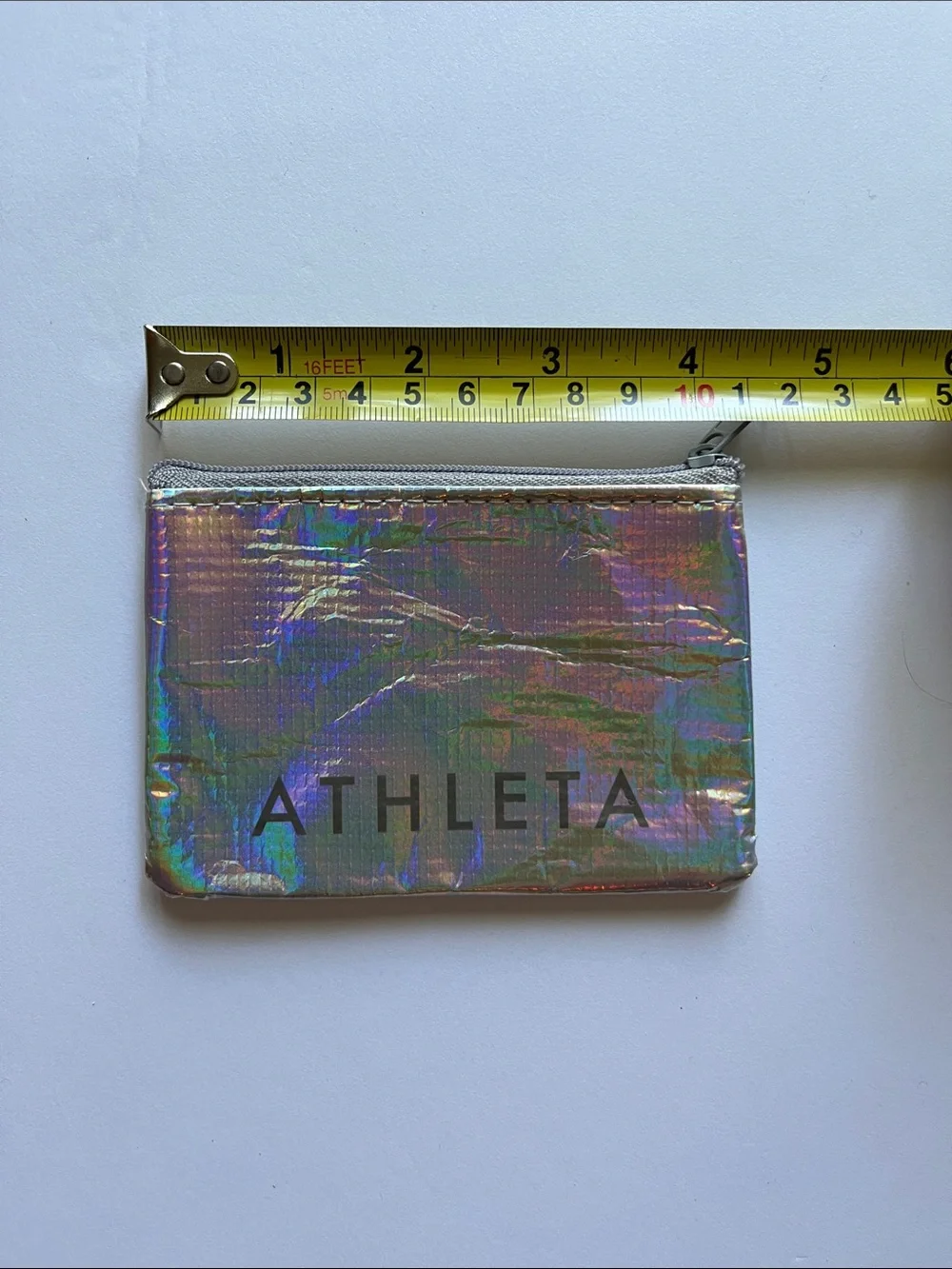 Athleta Holographic Iridescent Zip Pouch